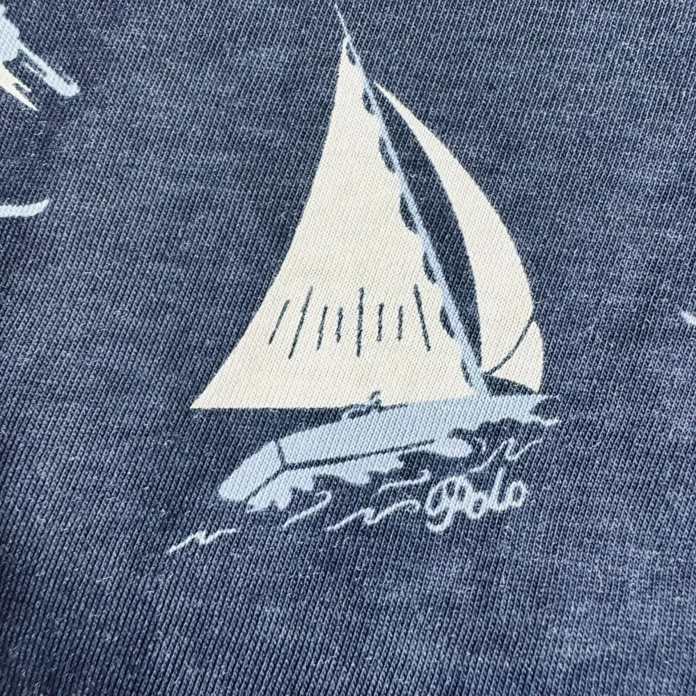 Polo Ralph Lauren NEW Sailboat Bear Shirt Mens XL Blue Pony Logo Preppy Nautical